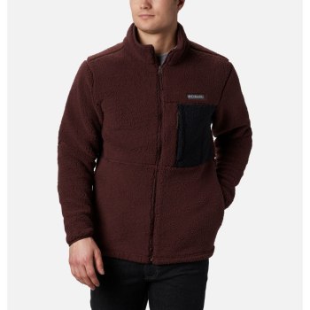 Columbia Jas Heren, Mountainside Heavyweight Sherpa Fleece Rood Zwart, 03DLZXRCG